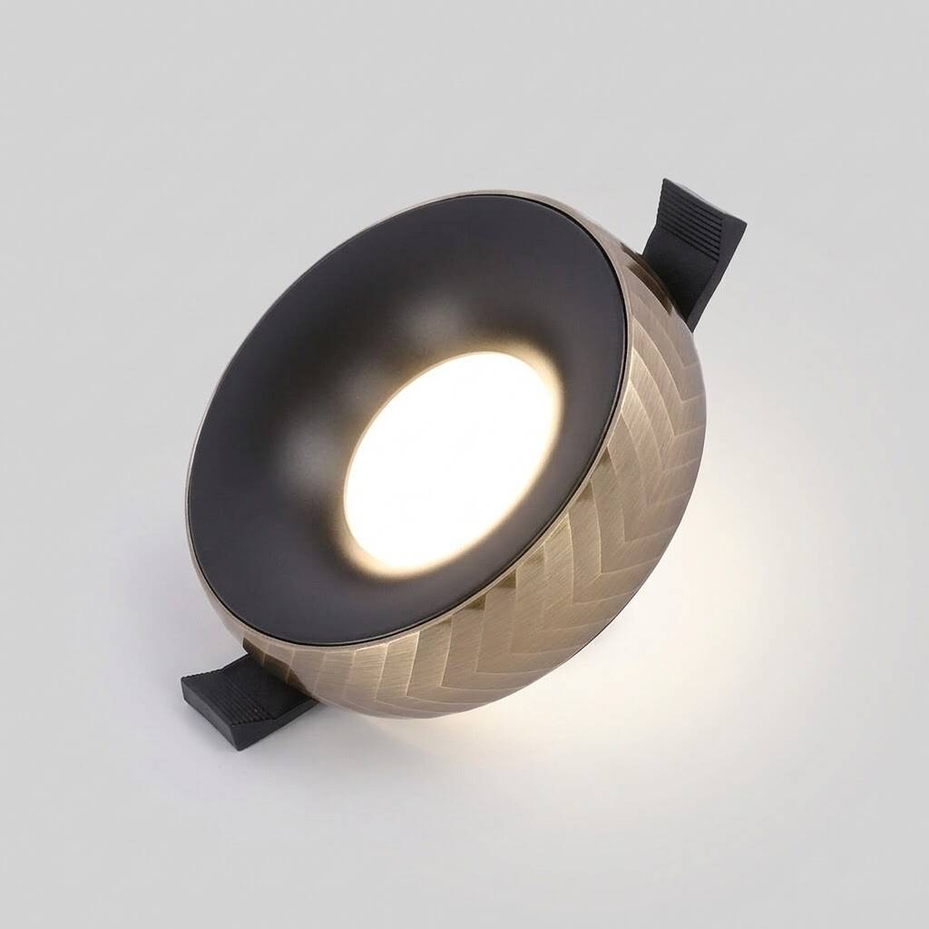 ACK Alüminyum Boş Spot Kasası / Armatürü Yuvarlak (Bronz-Siyah) AH03-04122 - 3