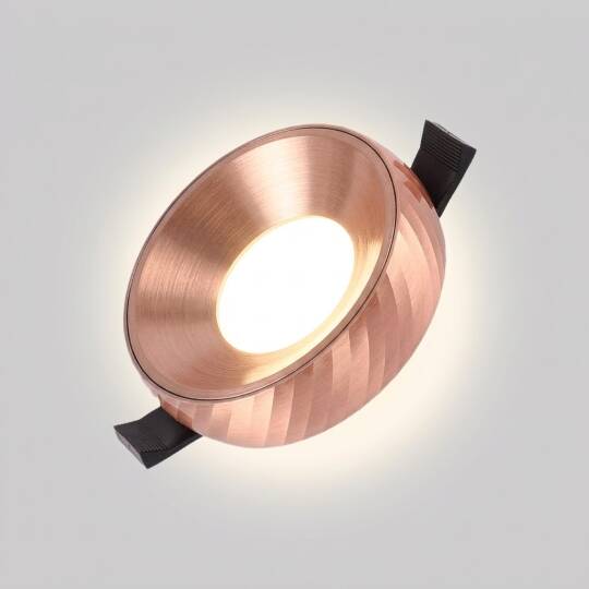 ACK Alüminyum Boş Spot Kasası / Armatürü Yuvarlak (Kızıl Bronz-Beyaz) AH03-04128 - 3