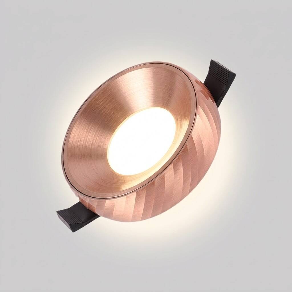 ACK Alüminyum Boş Spot Kasası / Armatürü Yuvarlak (Kızıl Bronz-Beyaz) AH03-04128 - 3