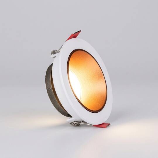 ACK Alüminyum Boş Spot Kasası / Armatürü Yuvarlak (Tekli) (Beyaz-Rose Gold) AH03-07220 - 3