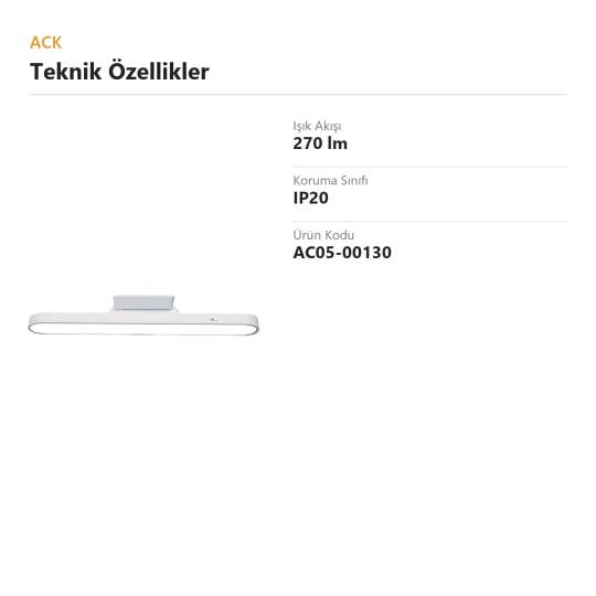 ACK Beyaz Işık 270lm LED Dokunmatik Masa Lambası AC05-00130 - 4