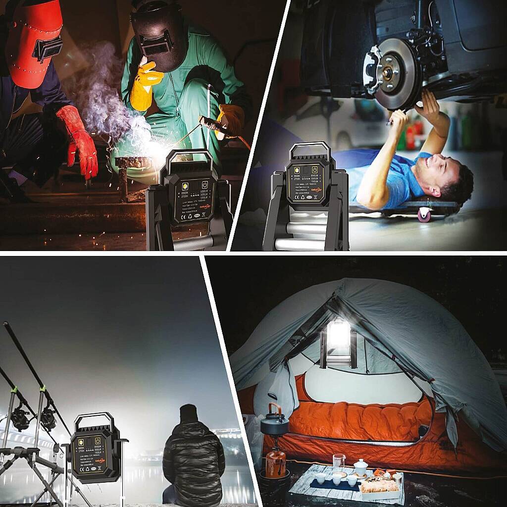 ACK Çok Fonksiyonlu Şarjlı LED Projektör (750-1500-3000lm, CCT Ayarlı) AC62-05092 - 7