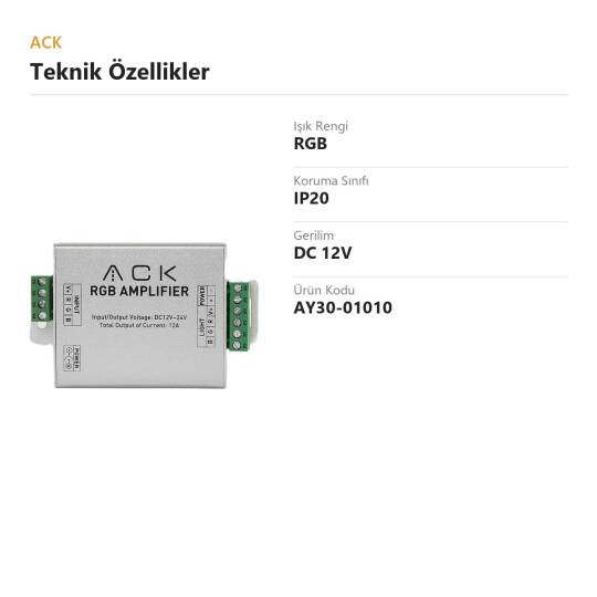 ACK RGB Sinyal Güçlendirici (Signal Extender) (Kod: AY30-01010) - 2
