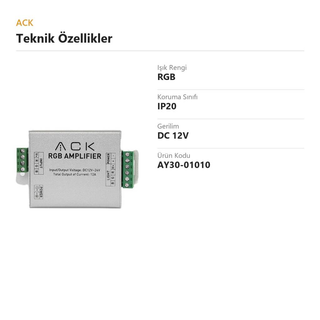 ACK RGB Sinyal Güçlendirici (Signal Extender) (Kod: AY30-01010) - 2