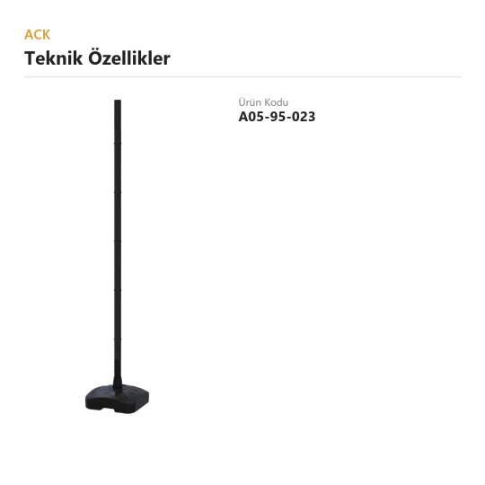 ACK Solar Bahçe Armatürü Ağırlık Tankı ve Armatür Direği A05-95-023 - 2