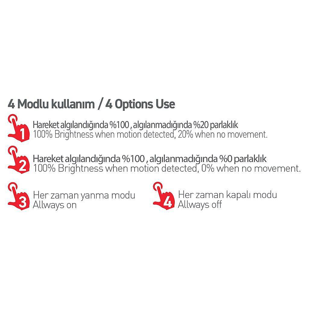 ACK Solar Bahçe Lambası 3000K 300 lm AG60-07851 - 5
