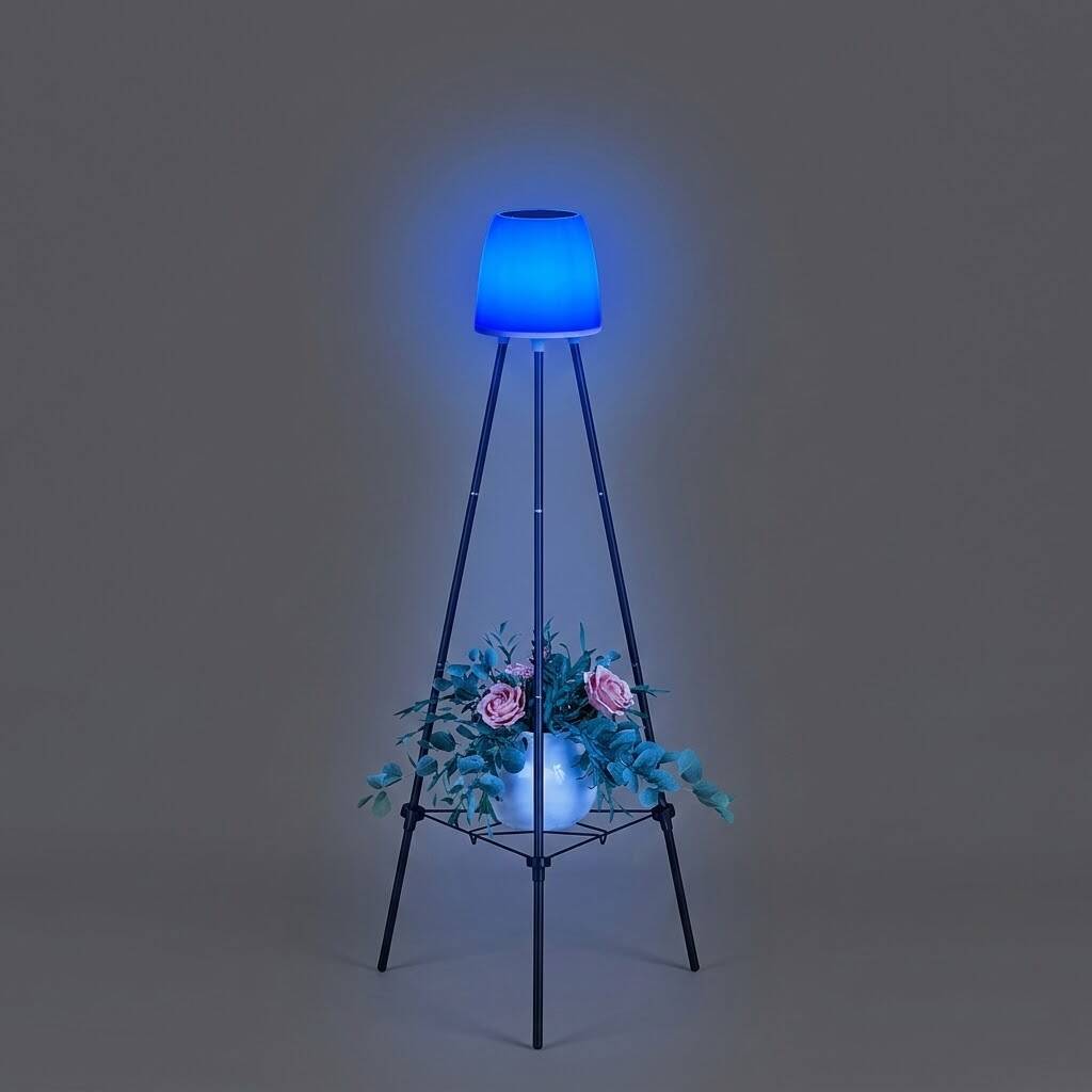 ACK Solar Küre Bahçe Lambası (Ayaklı) 3000K-RGB-Mavi Kombine 120 lm AG60-06851 - 3