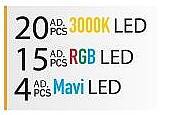ACK Solar Küre Bahçe Lambası (Ayaklı) 3000K-RGB-Mavi Kombine 120 lm AG60-06851 - 5