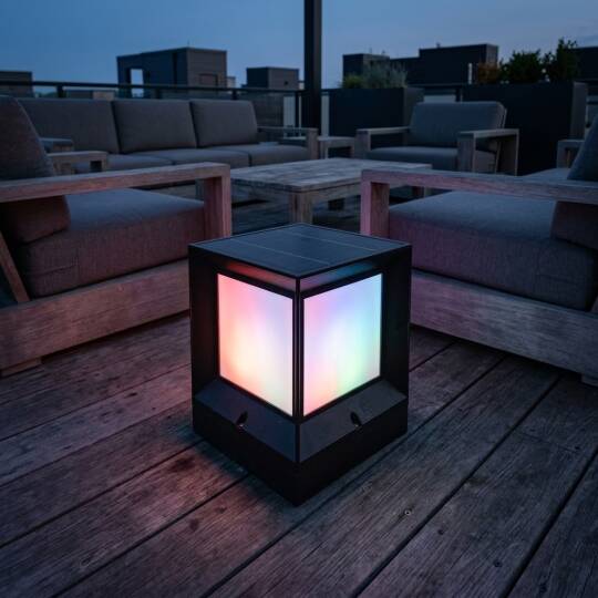 ACK Solar Sütun Bahçe Lambası (RGB Kumandalı) 3000K (15 LED) 800 lm AG60-08801 - 2