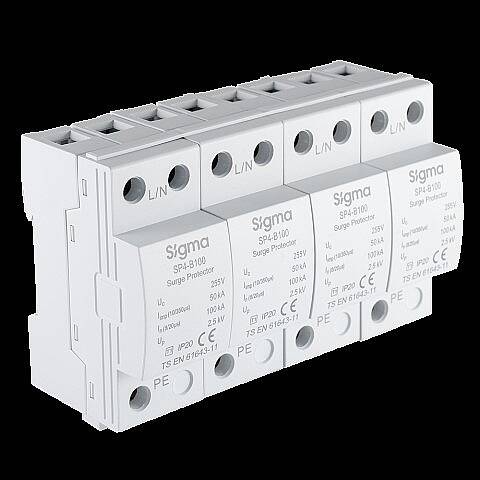 B+C TİPİ 4 KUTUPLU 100kA AG PARAFUDR Sigma - 1