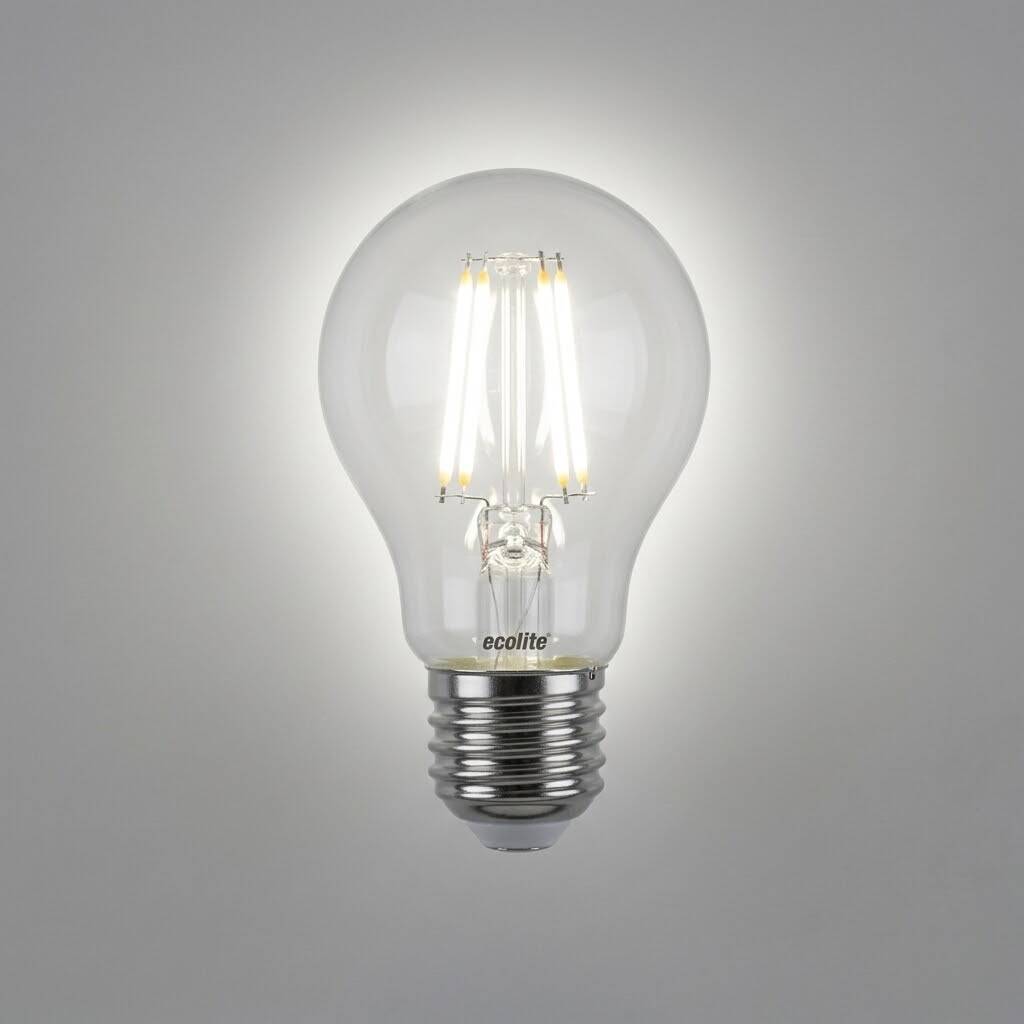 Ecolite 12W ILIK BEYAZ 4000K LED FILAMENT CLASSIC Ampul 220V Şeffaf Cam 15.000 Saat Ömür - 3