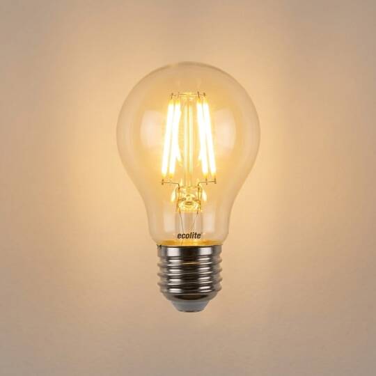 Ecolite 12W SARI 2700K LED FILAMENT CLASSIC Ampul 220V Şeffaf Cam 15.000 Saat Ömür - 3