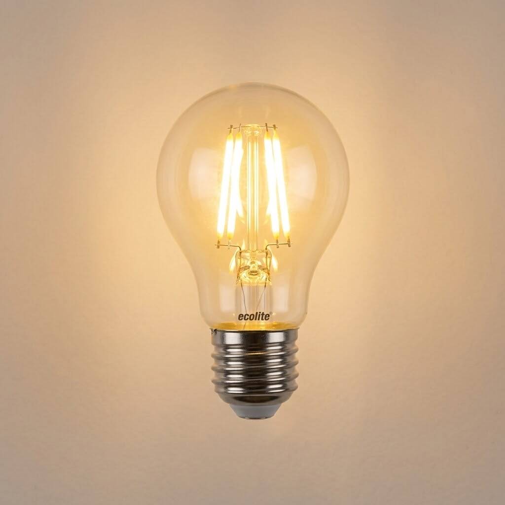 Ecolite 12W SARI 2700K LED FILAMENT CLASSIC Ampul 220V Şeffaf Cam 15.000 Saat Ömür - 3