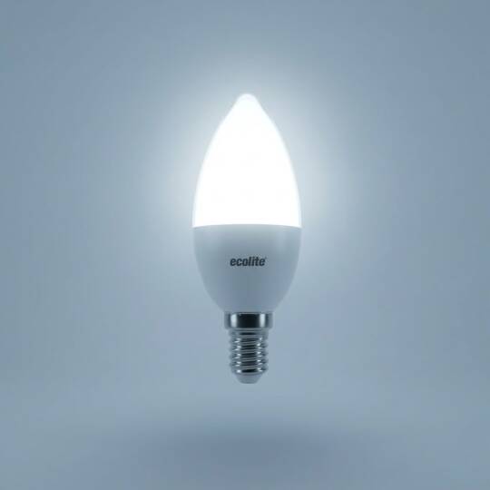 ECOLİTE 4,8W BEYAZ 6500K LED CANDLE Ampul : 220V -Opal cam - 470 Lümen 15.000 saat ömür - 3