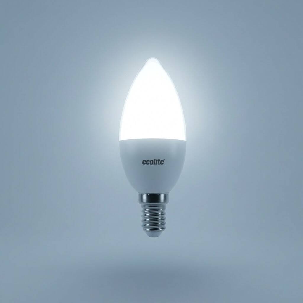 ECOLİTE 4,8W BEYAZ 6500K LED CANDLE Ampul : 220V -Opal cam - 470 Lümen 15.000 saat ömür - 3