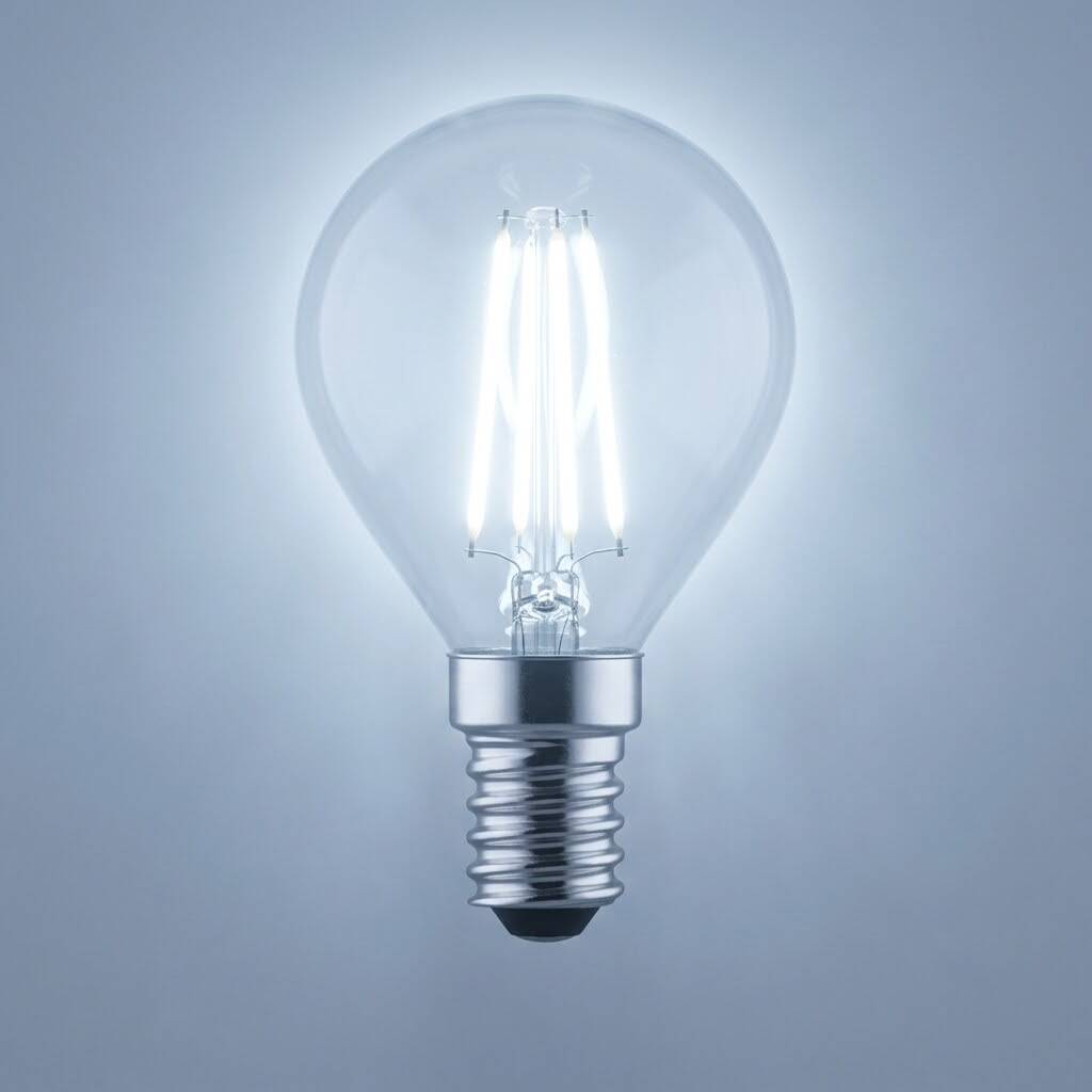 Ecolite 4W BEYAZ 6500K  LED FILAMENT G45 Ampul 220V Şeffaf cam 470 Lümen 15.000 Saat Ömür - 3