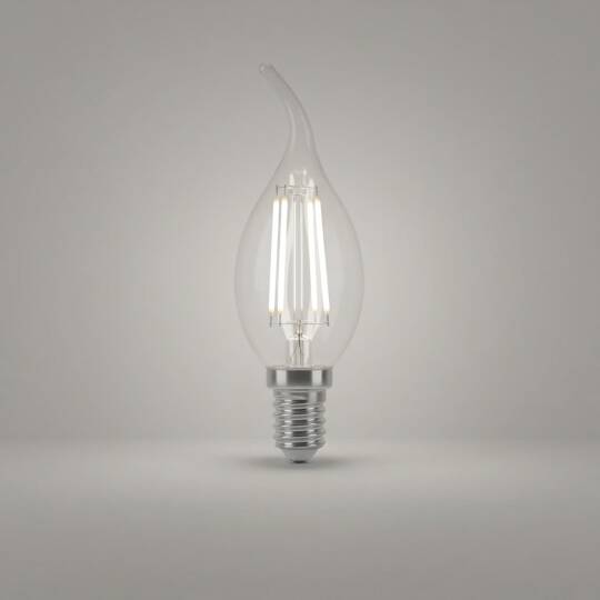 Ecolite 4W ILIK BEYAZ 4000K LED FILAMENT CANDLE FLAME Ampul 220V Şeffaf Cam 470 lümen 15.000 Saat Ömür - 3