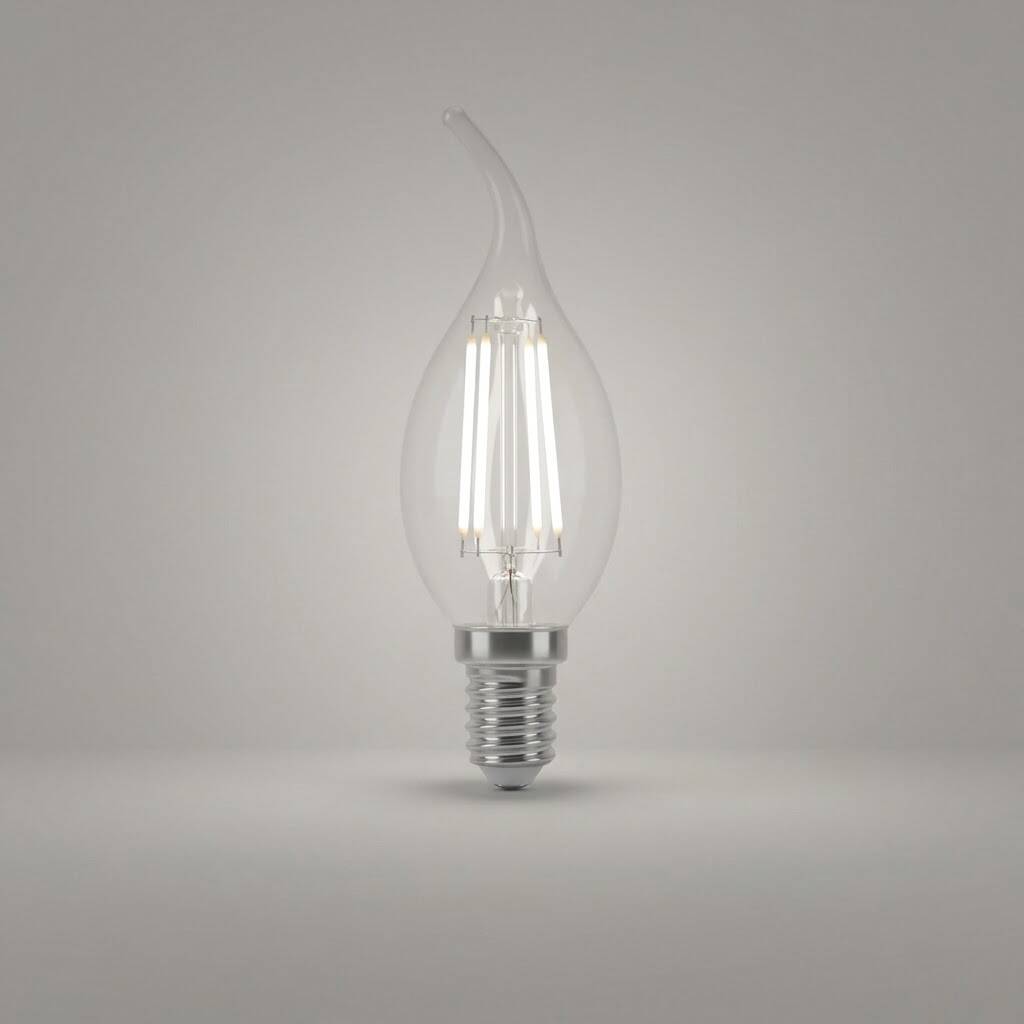 Ecolite 4W ILIK BEYAZ 4000K LED FILAMENT CANDLE FLAME Ampul 220V Şeffaf Cam 470 lümen 15.000 Saat Ömür - 3