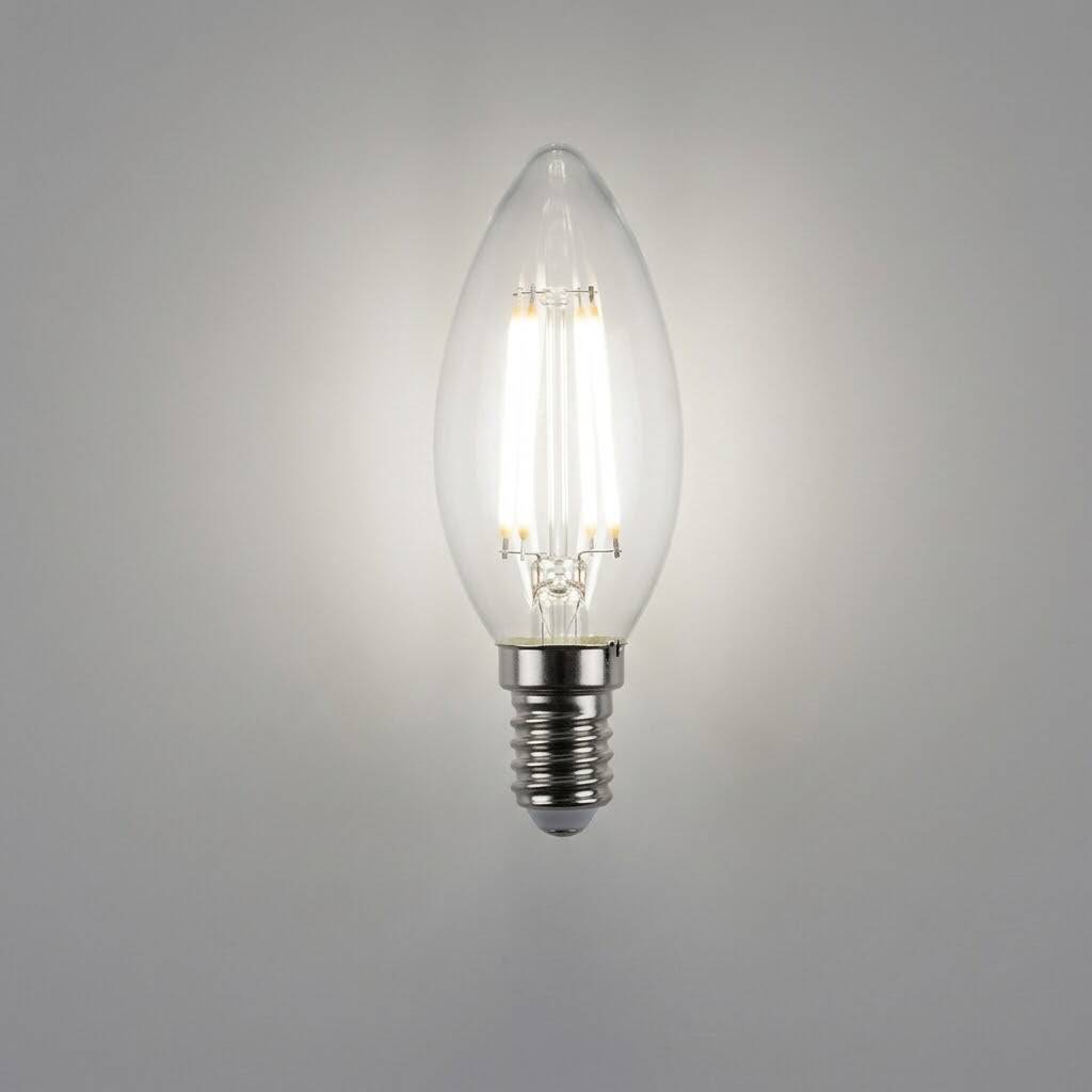 Ecolite 4W ILIK BEYAZ 4000KLED FILAMENT CANDLE Ampul 220V Şeffaf Cam 470 lümen 15.000 Saat Ömür - 3