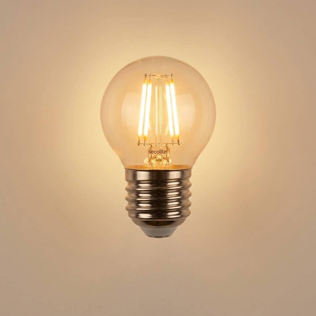 Ecolite 4W SARI 2700K LED FILAMENT G45 Ampul 220V Şeffaf cam 470 Lümen 15.000 Saat Ömür - 3