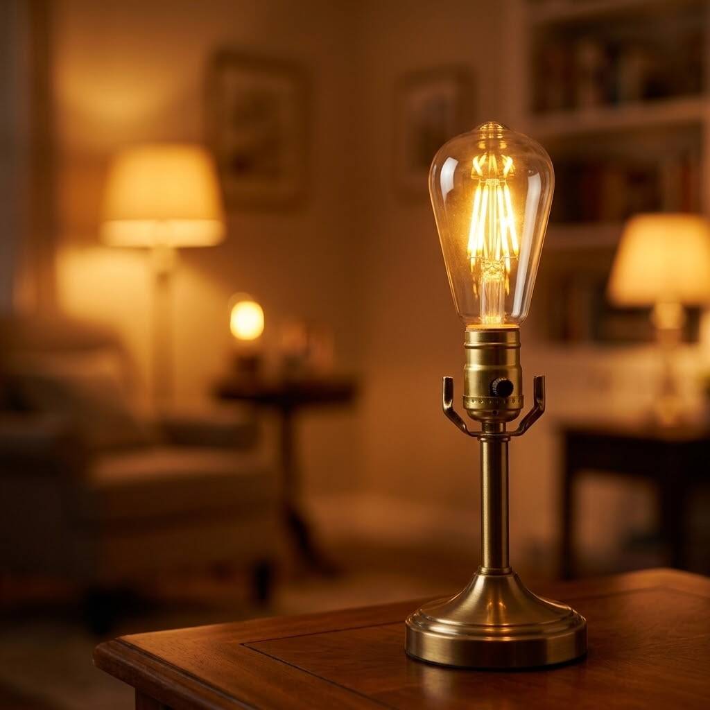Ecolite 4W SARI 2700K LED FILAMENT ST64 Ampul 220V Şeffaf Cam 470 lümen 15.000 Saat Ömür - 2
