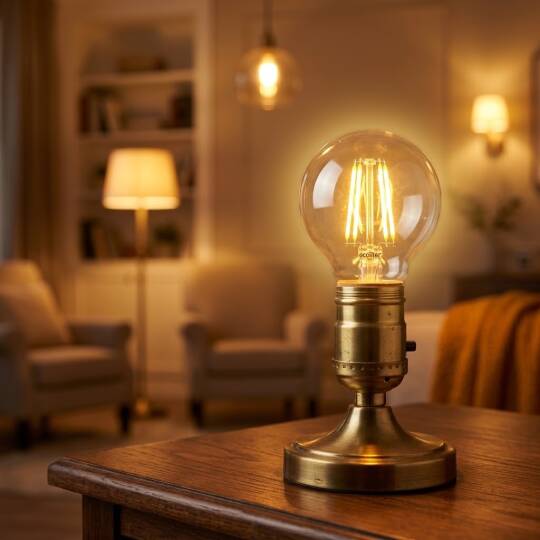 Ecolite 6W SARI 2700K LED DIMMABLE FILAMENT 810LM G45 Ampul 220V Şeffaf Cam 15.000 Saat Ömür - 2