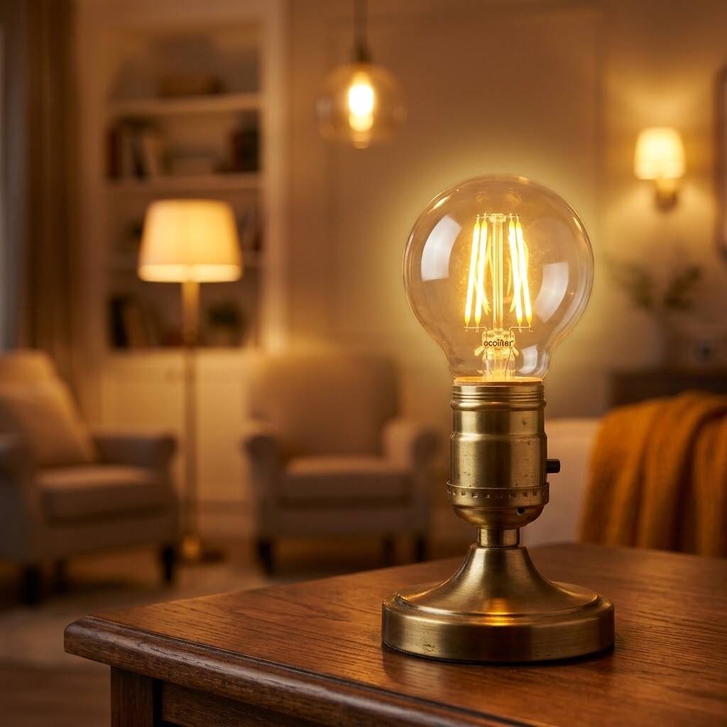 Ecolite 6W SARI 2700K LED DIMMABLE FILAMENT 810LM G45 Ampul 220V Şeffaf Cam 15.000 Saat Ömür - 2