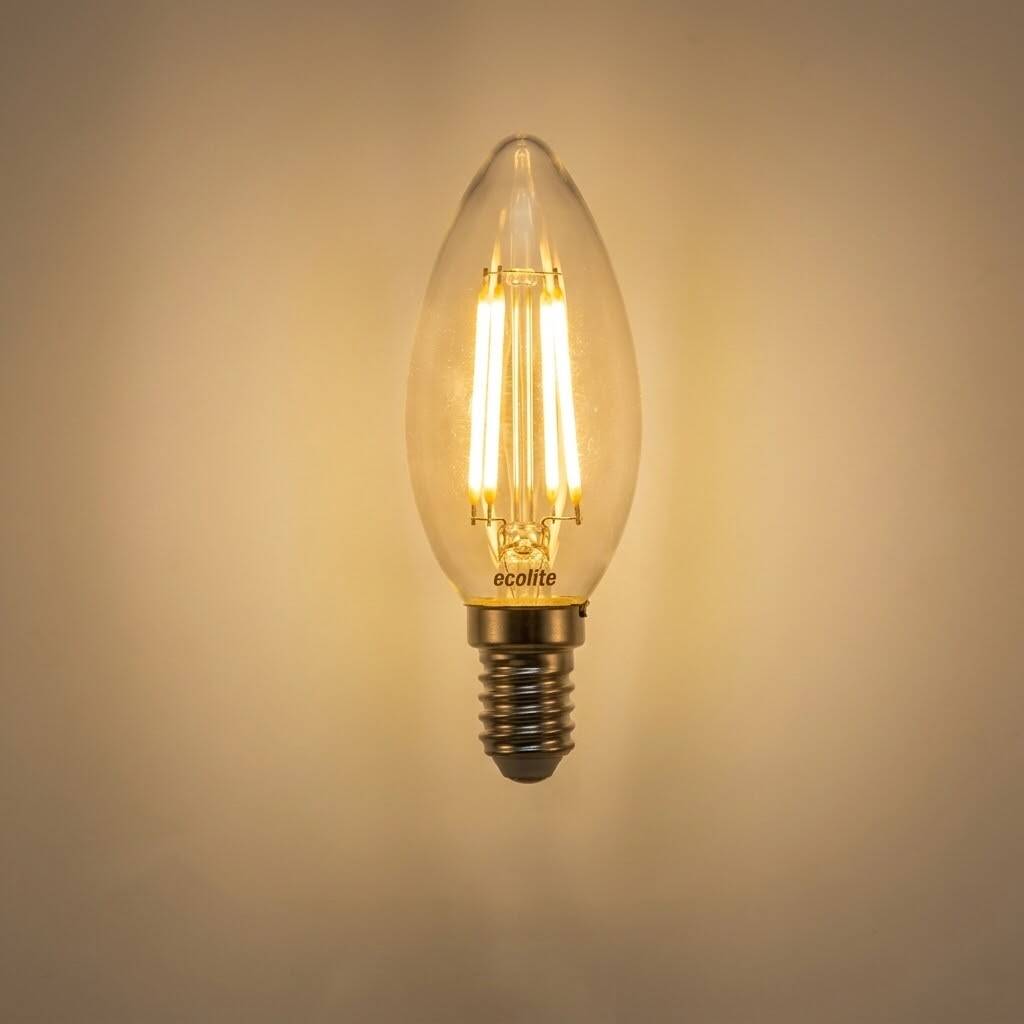 Ecolite 6W SARI 2700K LED DIMMABLE FILAMENT CANDLE Ampul 810LM 220V Şeffaf Cam 15.000 Saat Ömür - 3