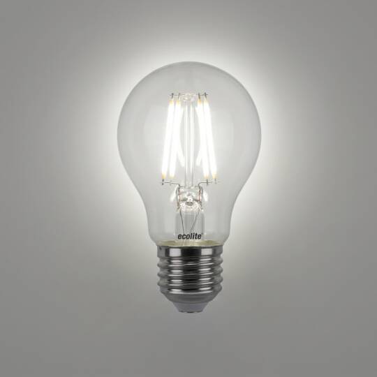 Ecolite 7,5W ILIK BEYAZ 4000K  LED DIMMABLE FILAMENT A60 Ampul : 220V Şeffaf Cam 1055 Lümen 15.000 Saat Ömür - 3