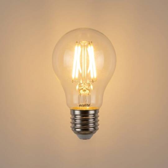 Ecolite 7,5W ILIK GÜNIŞIĞI 2700K  LED DIMMABLE FILAMENT A60 Ampul : 220V Şeffaf Cam 1055 Lümen 15.000 Saat Ömür - 3