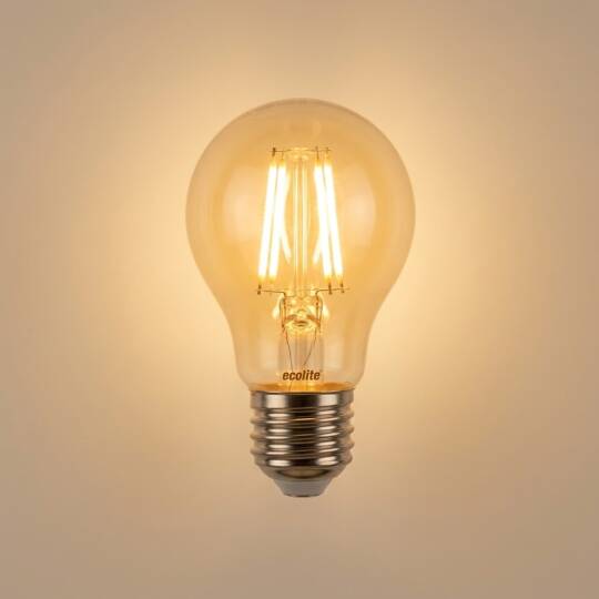 Ecolite 7W SARI 2700K LED FILAMENT A60 Ampul 220V Şeffaf Cam 950 Lümen 15.000 Saat Ömür  - 3