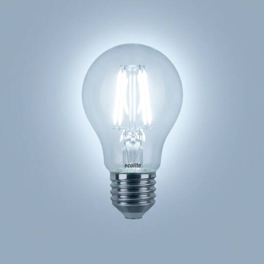 Ecolite 7W BEYAZ 6500K LED FILAMENT A60 Ampul 220V Şeffaf Cam 950 Lümen 15.000 Saat Ömür - 3