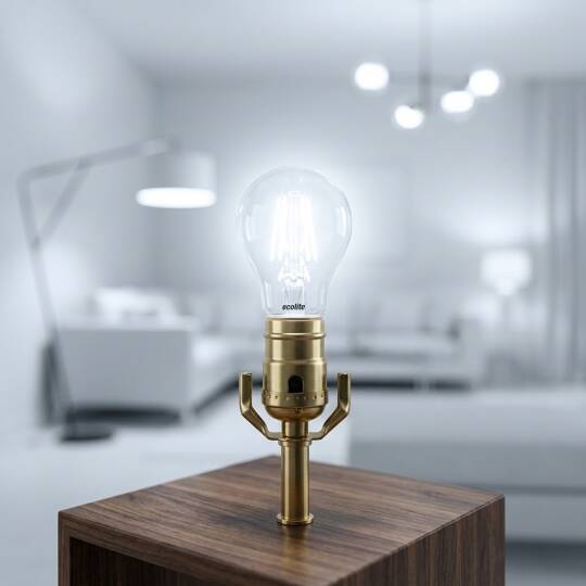 Ecolite 7,5W BEYAZ 6500K  LED DIMMABLE FILAMENT A60 Ampul : 220V Şeffaf Cam 1055 Lümen 15.000 Saat Ömür - 2