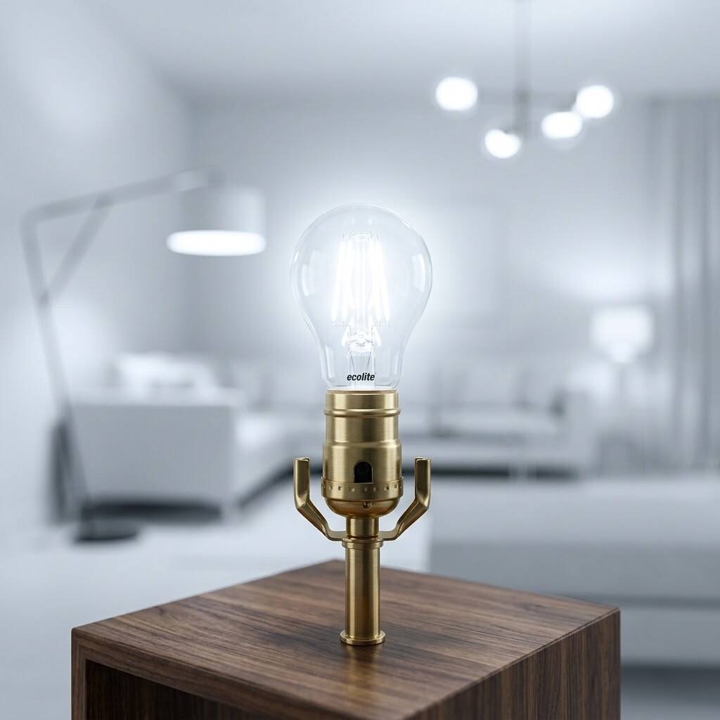 Ecolite 7,5W BEYAZ 6500K  LED DIMMABLE FILAMENT A60 Ampul : 220V Şeffaf Cam 1055 Lümen 15.000 Saat Ömür - 2