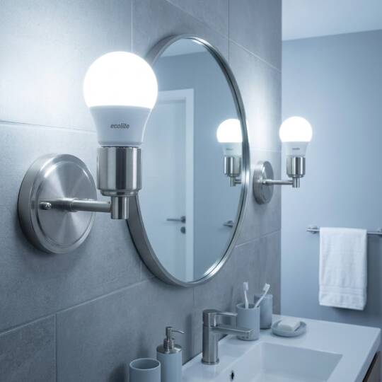 ECOLİTE 8,5 W BEYAZ 6500KLED CLASSIC G45 Ampul : 220V - Opal cam - 810 Lümen 15.000 saat - 2