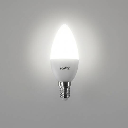 ECOLİTE 8W ILIK BEYAZ 4000K  LED CANDLE Ampul : 220V -Opal cam - 810 LM - 15.000 saat ömür - 3