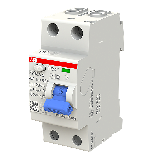 F202 A S-40/0,3 2x40A 300mA Kaçak Akım Koruma Rölesi ABB - 2