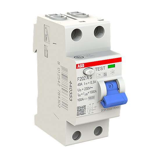 F202 A S-40/0,3 2x40A 300mA Kaçak Akım Koruma Rölesi ABB - 3