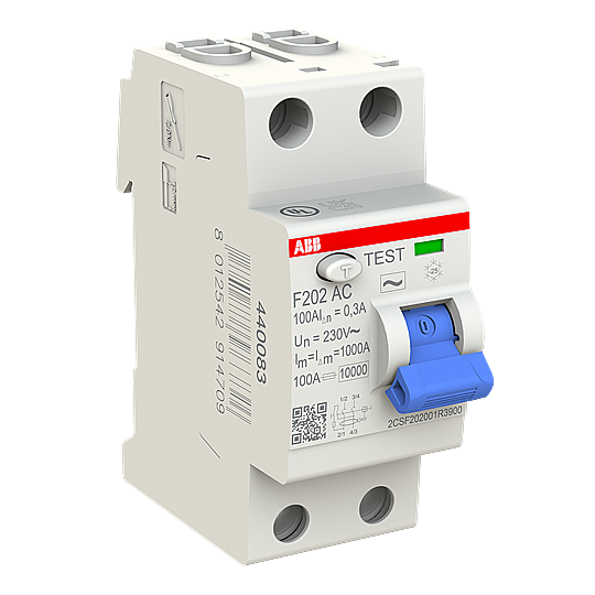 F202 AC-100/0,3 2x100A 300mA Kaçak Akım Koruma Rölesi ABB - 3