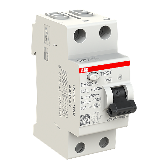 FH202 A-25/0,03 2x25A 30mA Kaçak Akım Koruma Rölesi ABB - 3