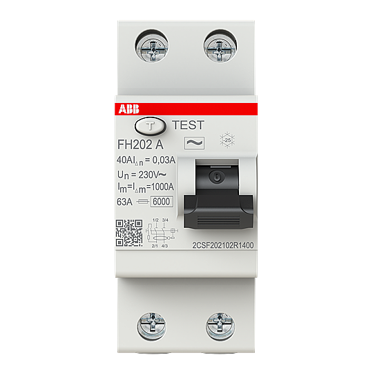 FH202 A-40/0,03 2x40A 30mA Kaçak Akım Koruma Rölesi ABB