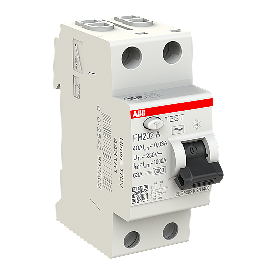 FH202 A-40/0,03 2x40A 30mA Kaçak Akım Koruma Rölesi ABB - 3
