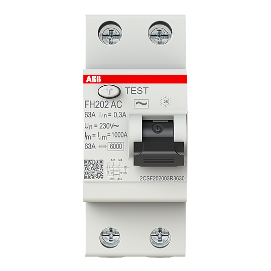 FH202 AC-63/0,3 2x63A 300mA Kaçak Akım Koruma Rölesi ABB