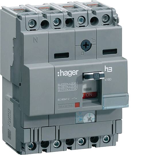 MCCB X160 80A 25kA 4P KOMPAKT ŞALTER Hager - 2