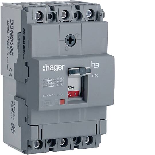 MCCB X160 80A 25kA KOMPAKT ŞALTER Hager - 2