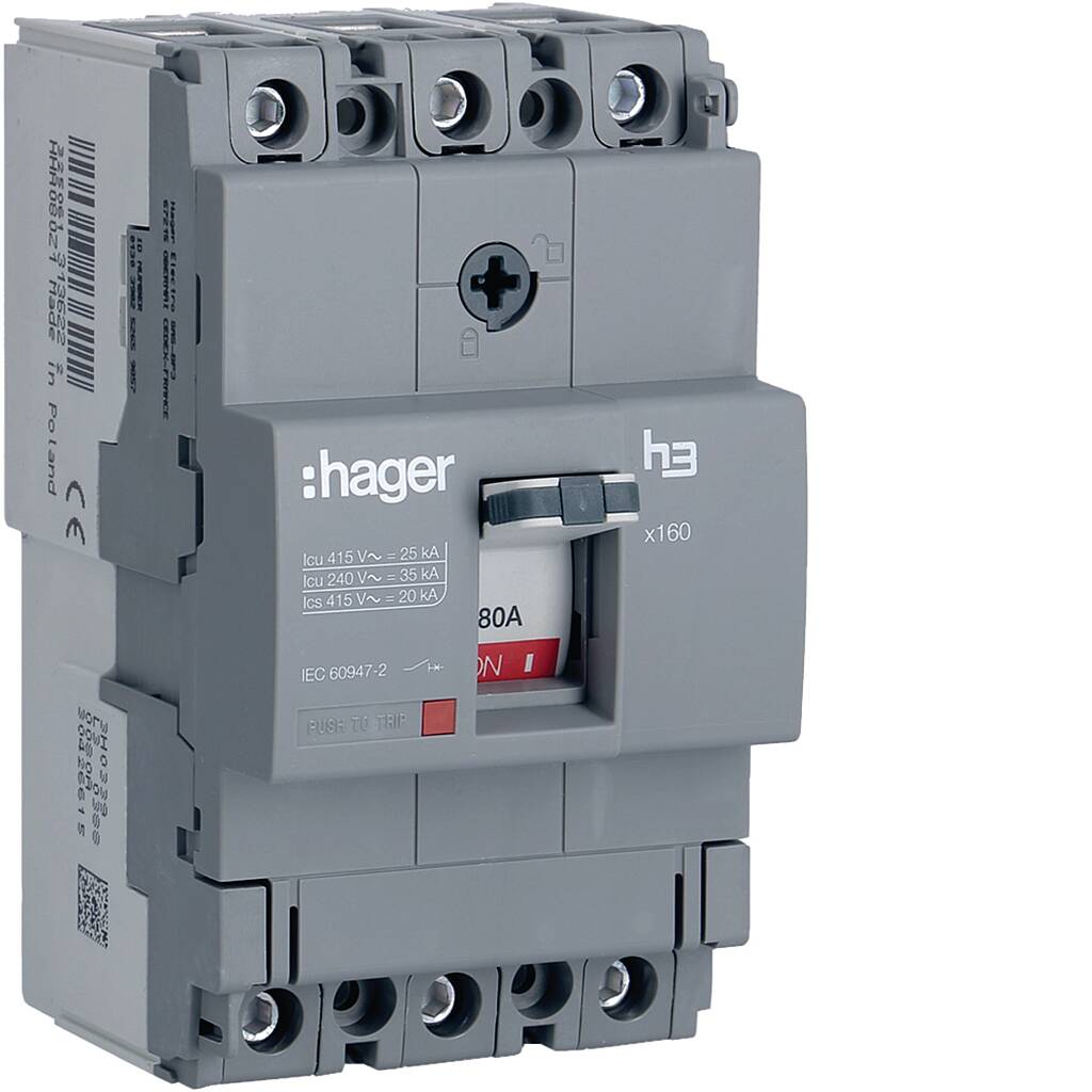 MCCB X160 80A 25kA KOMPAKT ŞALTER Hager - 2
