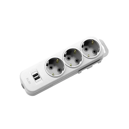 MYRA 3LÜ USB Lİ Çocuk Korumalı TOPRAKLI GRUP PRİZ 2mt El-Bi