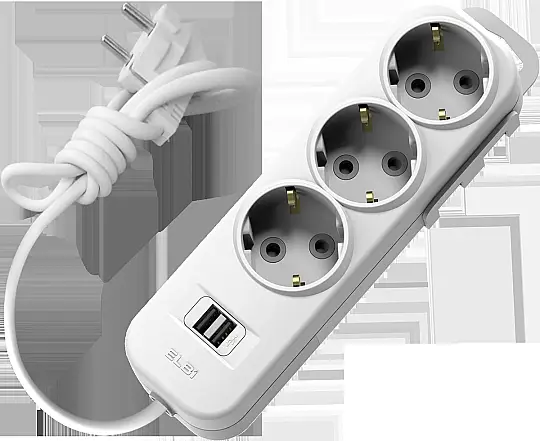 MYRA 3LÜ USB Lİ Çocuk Korumalı TOPRAKLI GRUP PRİZ 5mt El-Bi