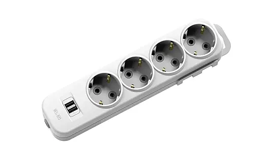 MYRA 4LÜ USB Lİ Çocuk Korumalı TOPRAKLI GRUP PRİZ 2mt El-Bi