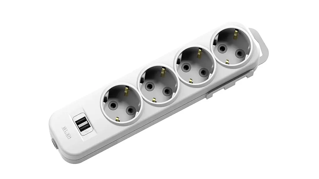 MYRA 4LÜ USB Lİ Çocuk Korumalı TOPRAKLI GRUP PRİZ 3mt El-Bi - 1